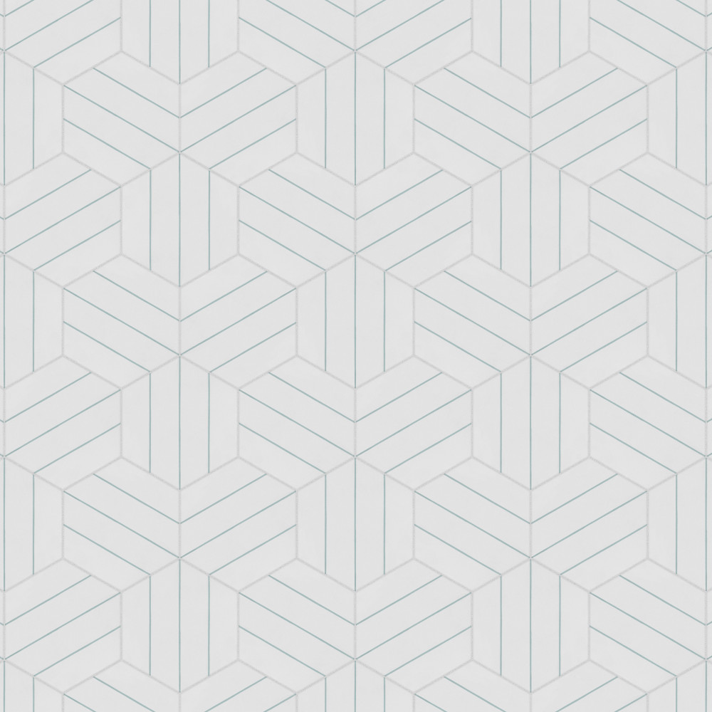 Porto Savona Hex Aqua 8.63x9.88 Hexagon Porcelain Floor and Wall Digital Pattern