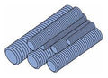 Threaded Rod Electrogalvanized Steel 1/4-20 in. 6 ft. Length