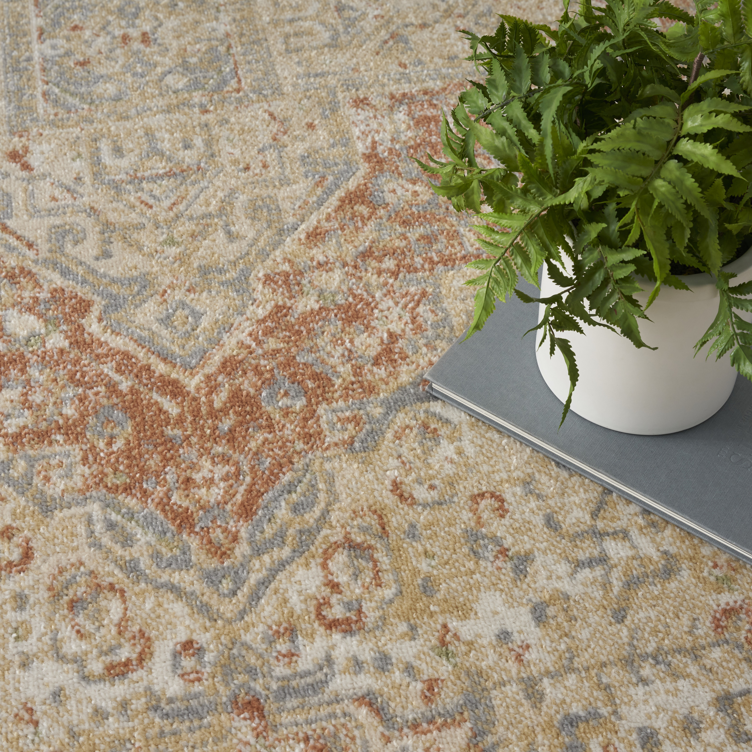 Nourison Nourison Essentials Persian 6' x 9' Beige Rust Vintage Rug