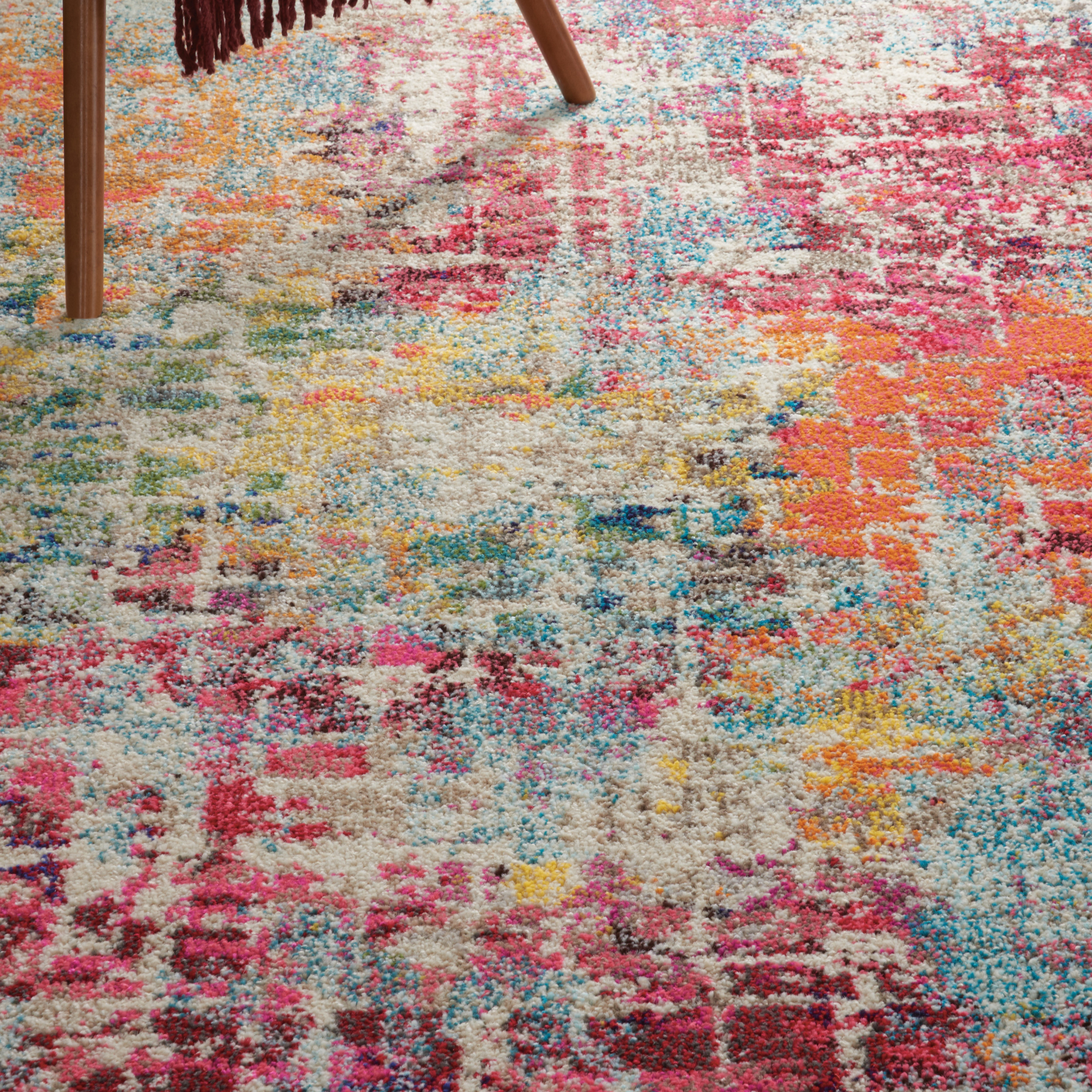 Nourison Celestial 3'11" x 5'11" Pink Multicolor Modern Indoor Rug
