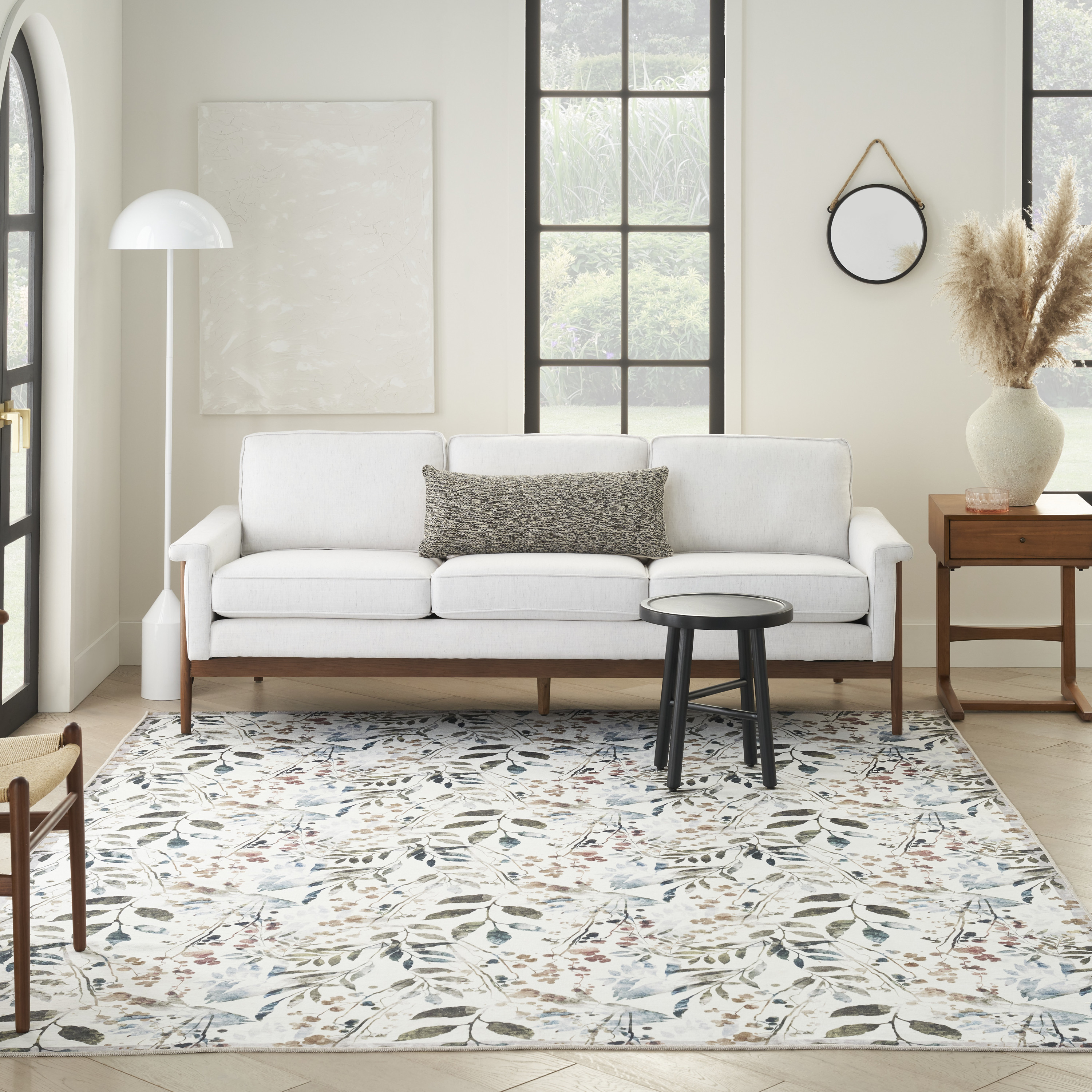 Nourison Nourison Washables 4' x 6' Ivory Multicolor Contemporary Indoor Rug
