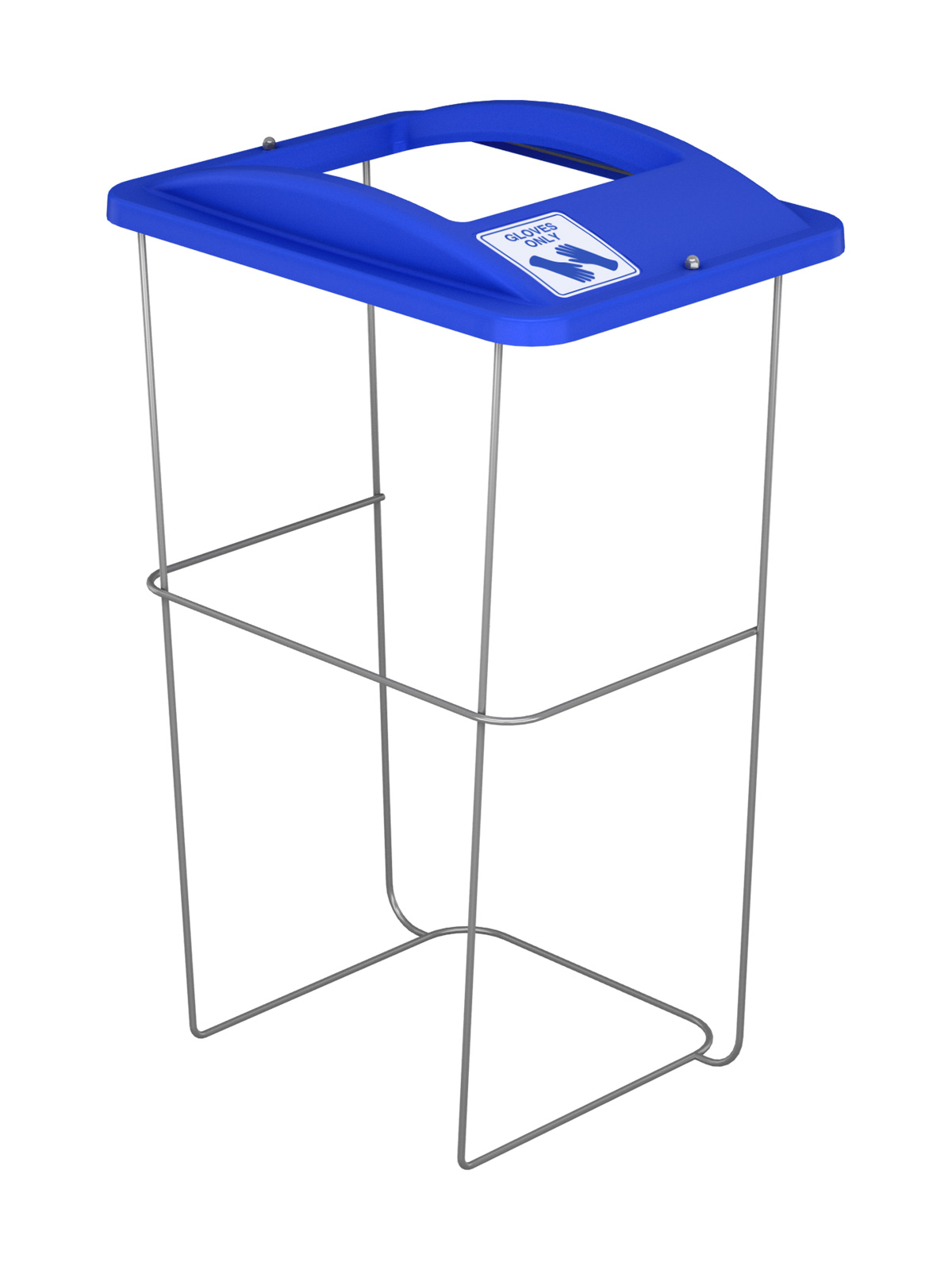 Busch Systems Wire Event Container with blue full lid for gloves