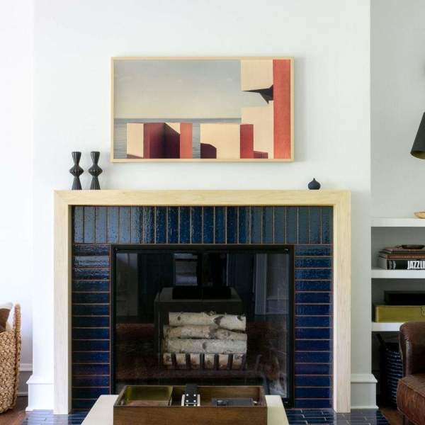 modern farmhouse brick | brindled blue gloss 