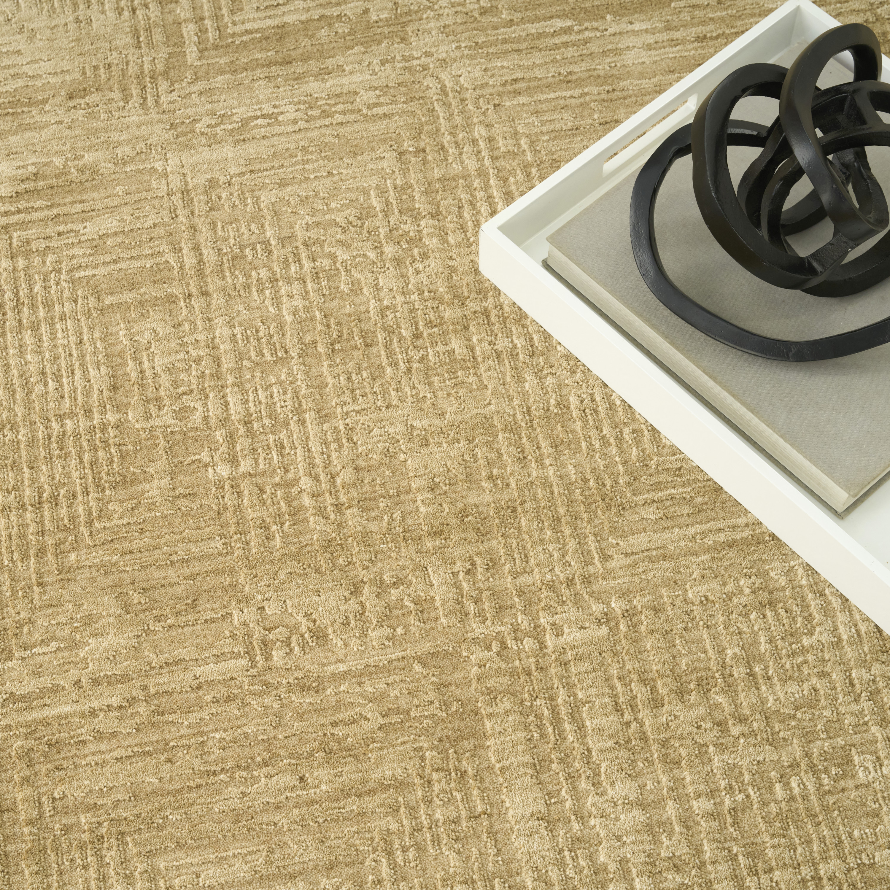 DKNY DK014 Madison Square 5'3" x 7'6" Taupe Modern Indoor Rug