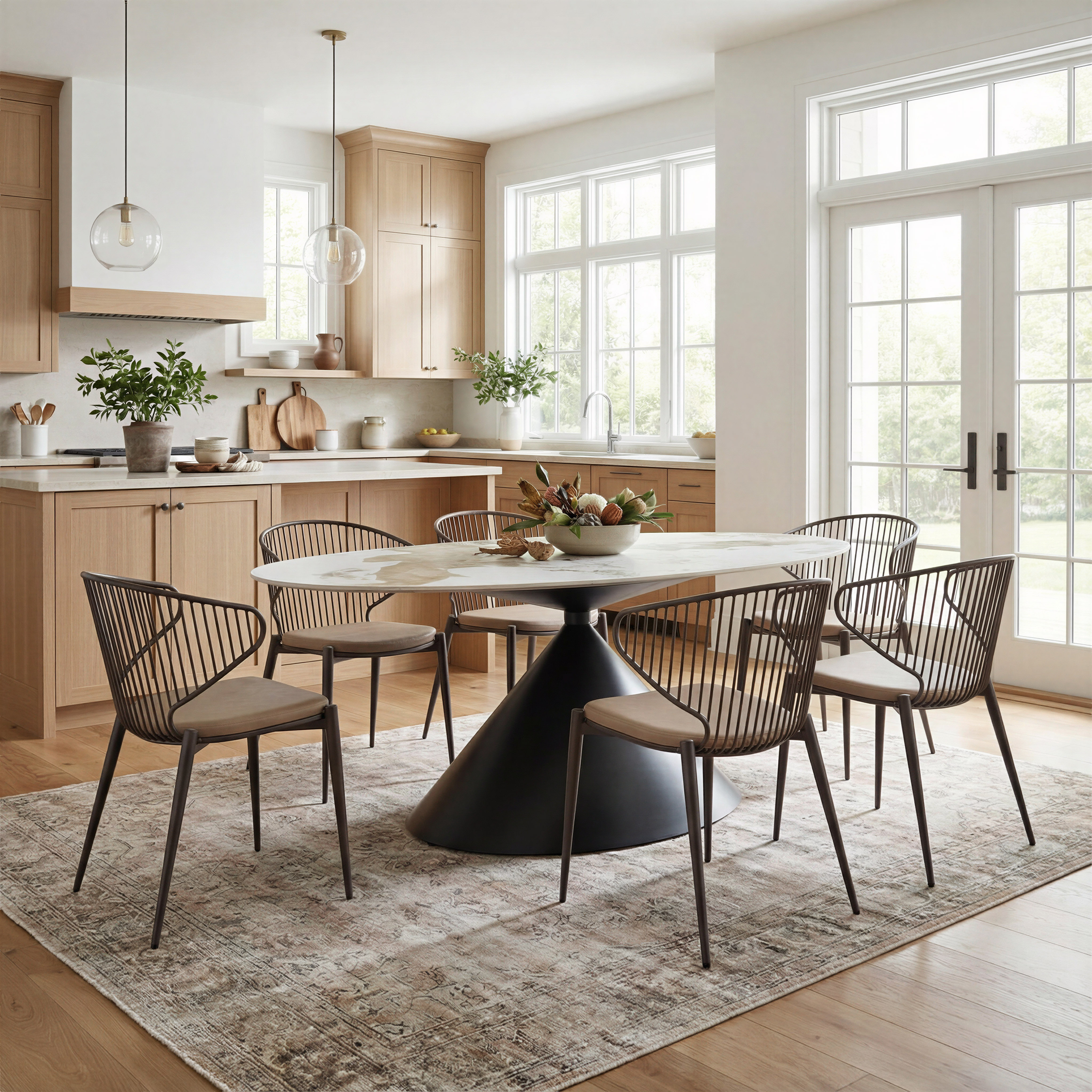 Silues Dining Chair (Set of 2) Taupe & Brown product image