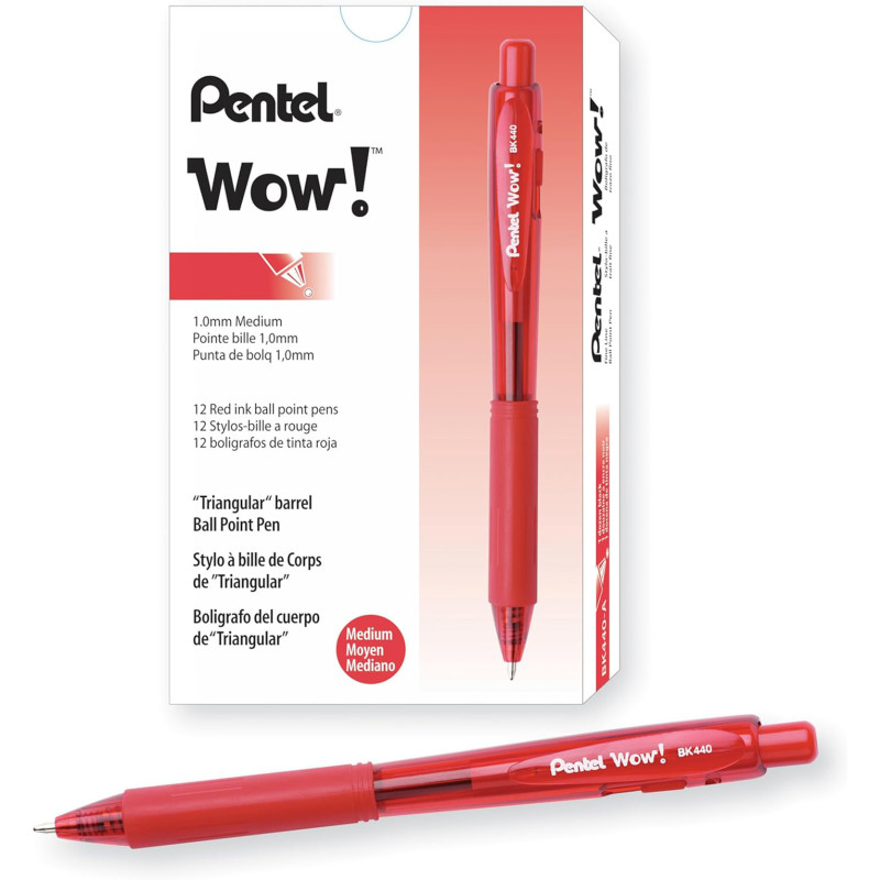 WOW!™ Gel Pen, Red, Pack of 24