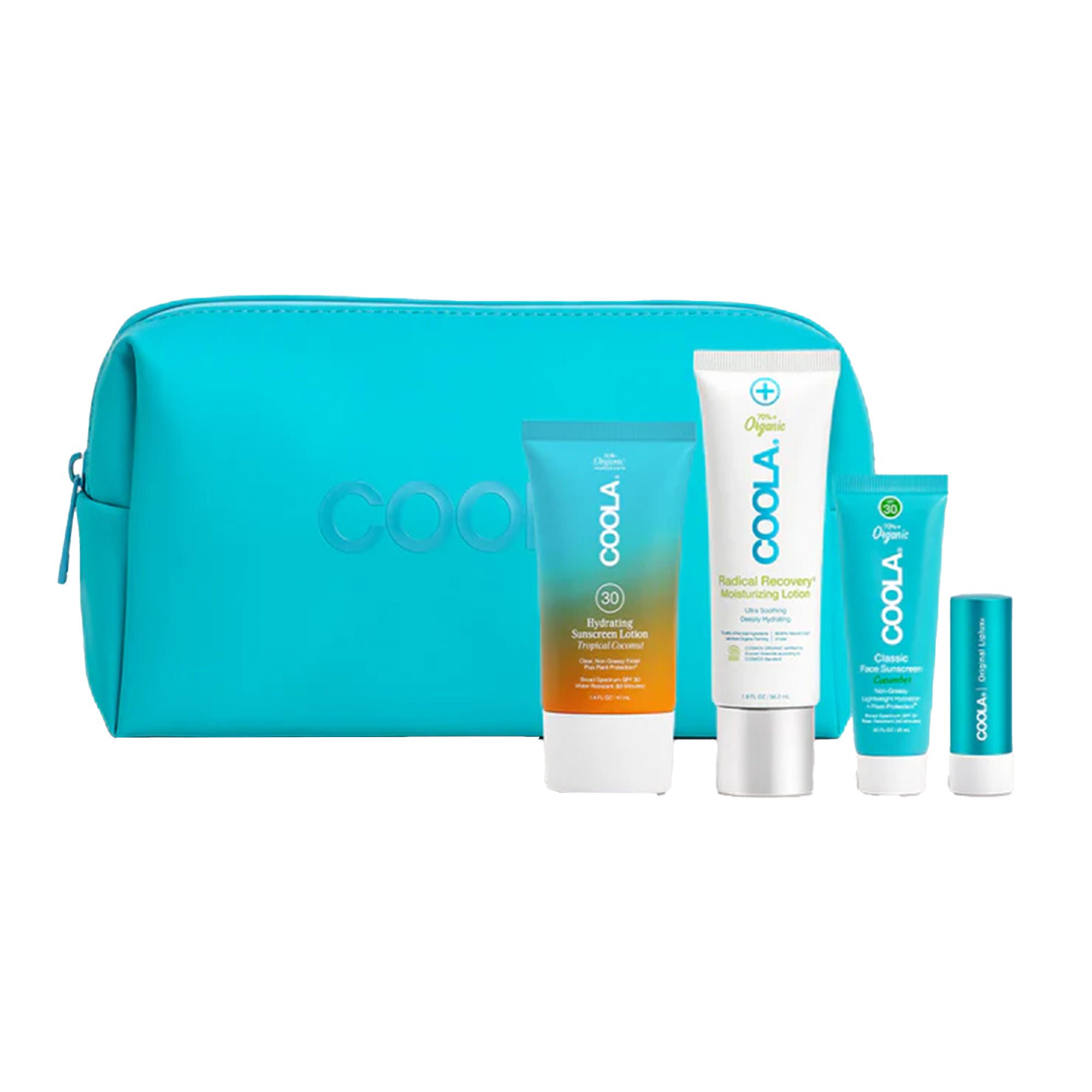 COOLA LLC TRAVEL KIT, SUNCARE ESSENTIALSCOOLA 4PC KIT (24KT/CS)