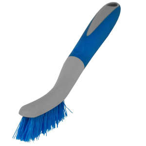 Impact, Tile and Grout Brush with Comfort Grip, 3.5in, Nylon, Gray/Blue