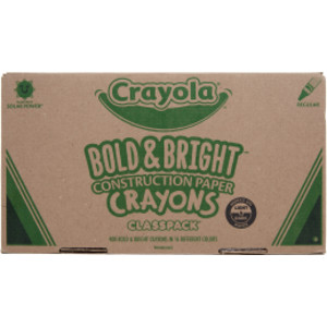 Construction Paper™ Crayon Classpack®, tamaño normal, 16 colores, 400 unidades