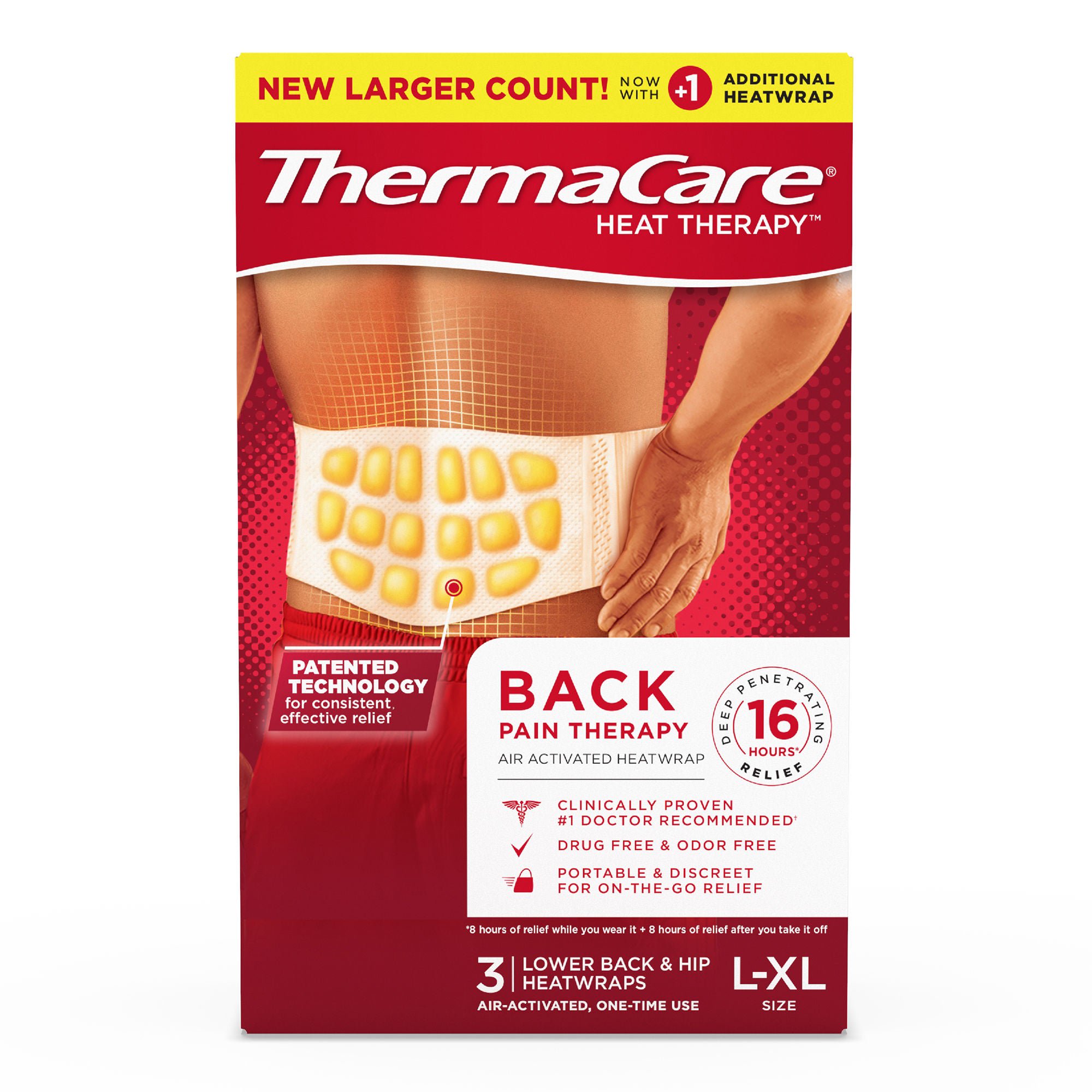 ThermaCare® Back Pain Therapy Heatwraps L-XL