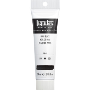 Professional Heavy Body Acrylic Paint, 59 mL Tube, Mars Black