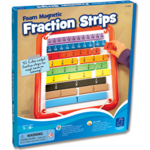 Foam Magnetic Fraction Strips, 51 Pieces