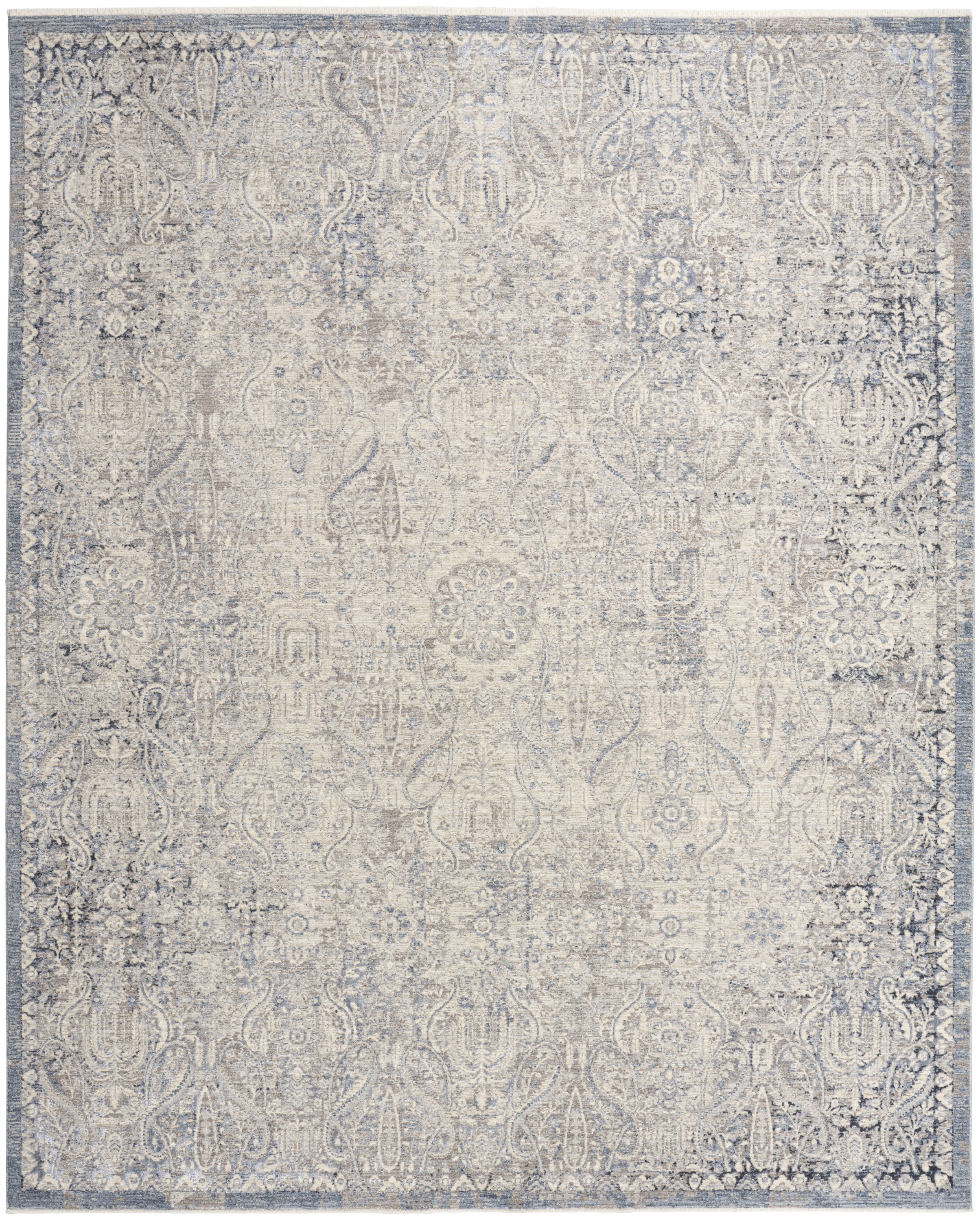 Nourison Sultana 7'10" x 10'2" Grey Blue Vintage Indoor Rug