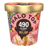Strawberry Cheesecake Light Ice Cream, Lower Calorie Frozen Dessert Pint, 16 fl oz