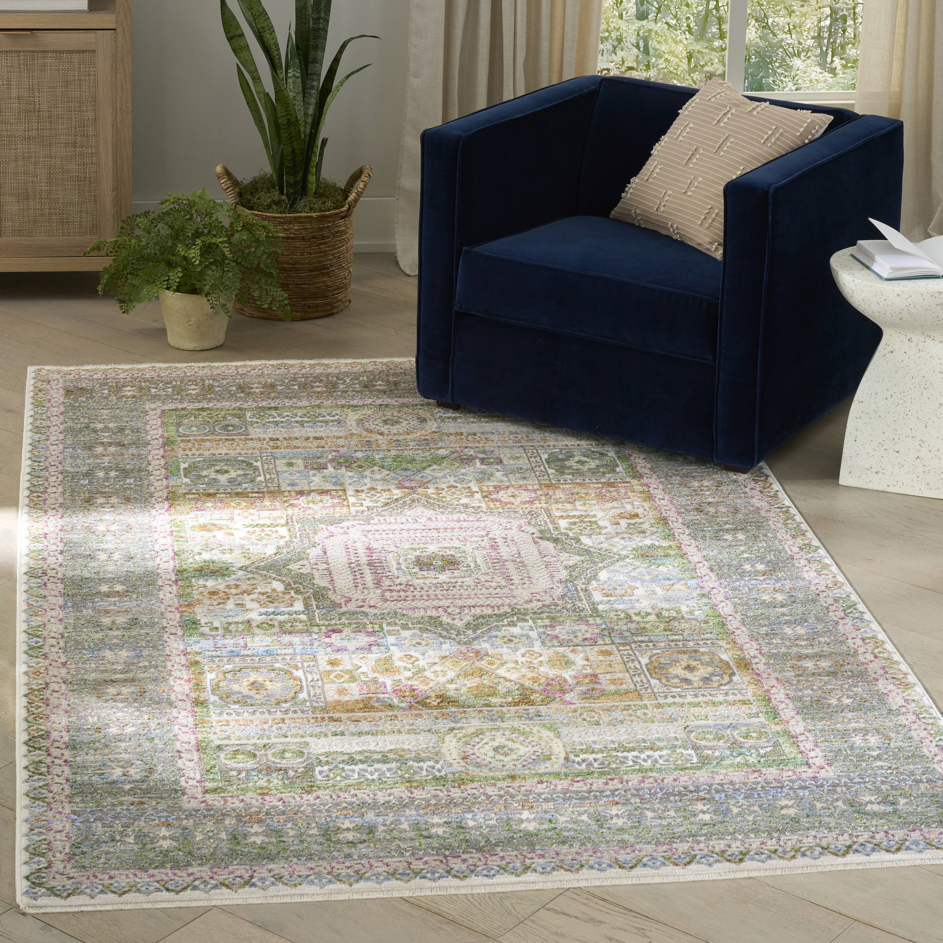 Nourison Vintage Harmony 5'3" x 7'6" Multicolor Bohemian Indoor Rug