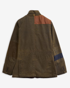 Barbour Re-Loved Lutz Waxed Jacket - Size L Olive