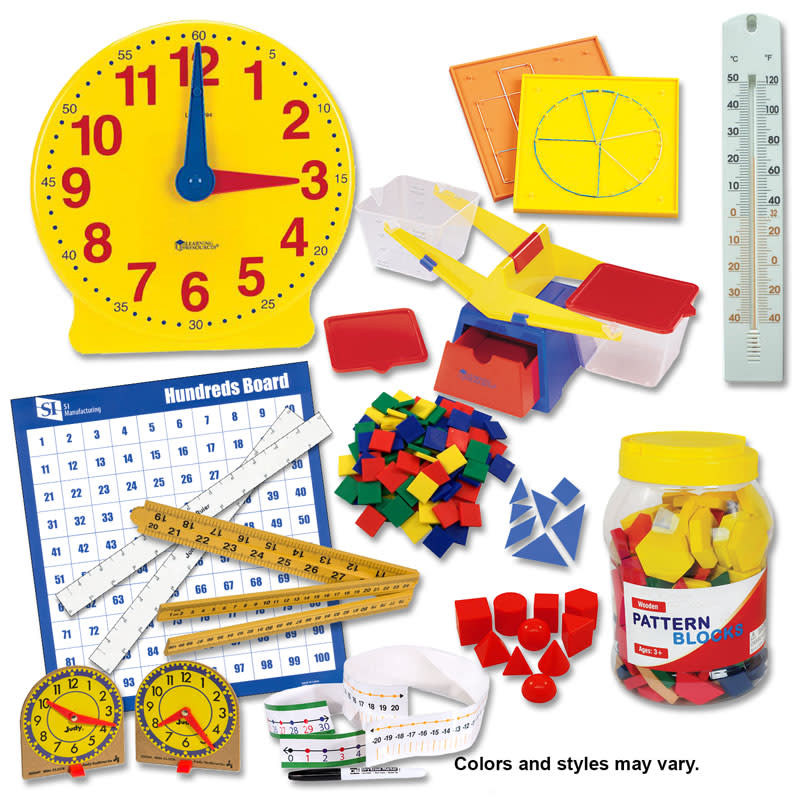 Saxon Math Manipulative Kit 2 (Wooden Pattern Block Upgrade, Optional Items)