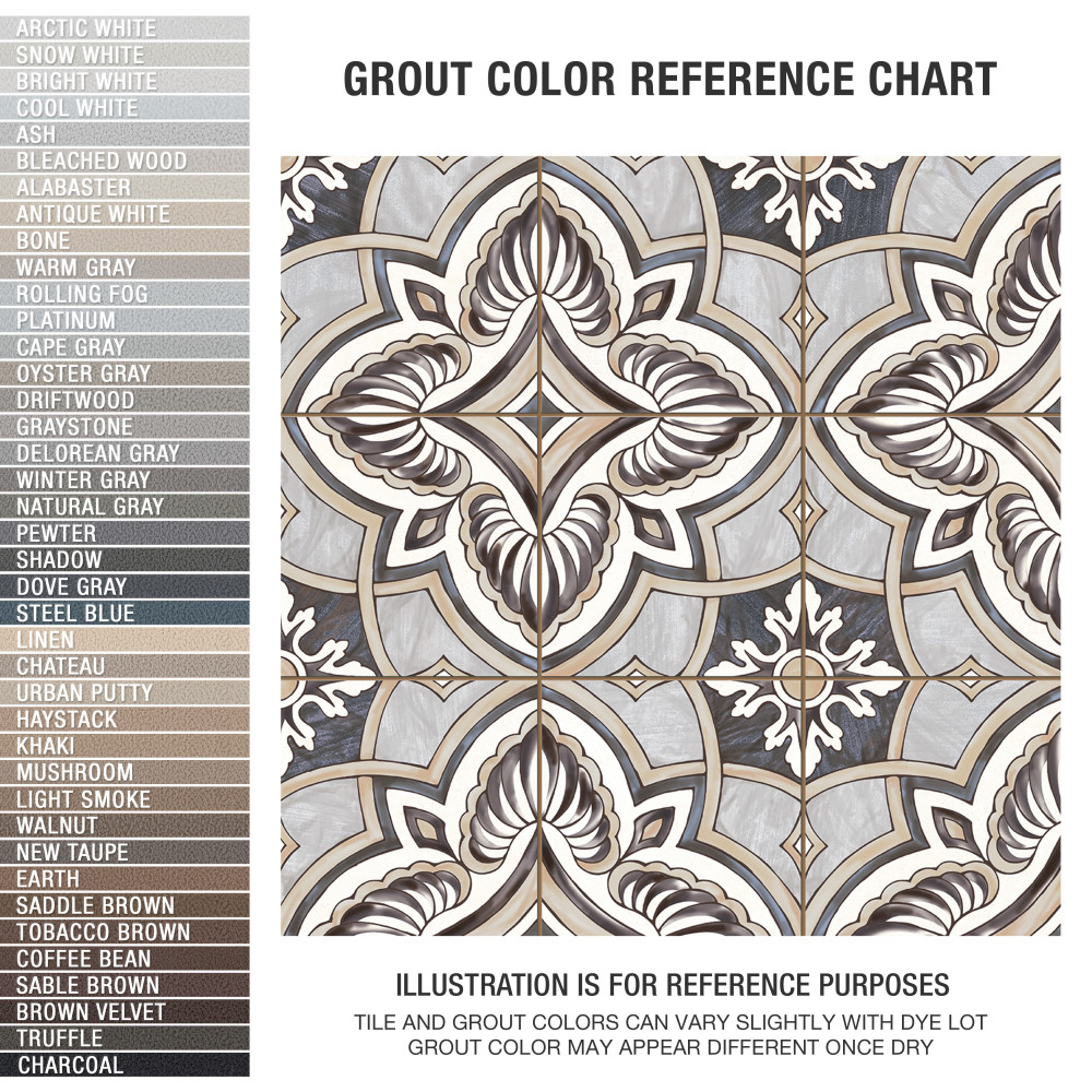 Harmonia Grove Grey 13 in. x 13 in. Ceramic Floor and Wall Tile