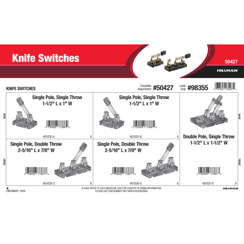 Knife Switches Assortment