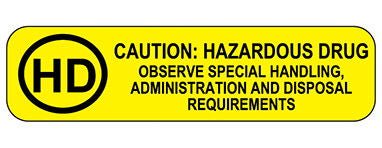 Health Care Logistics LABEL, HD CAUTION HAZARDOUS DRUG 2 3/16X9/16 (1000/PK)