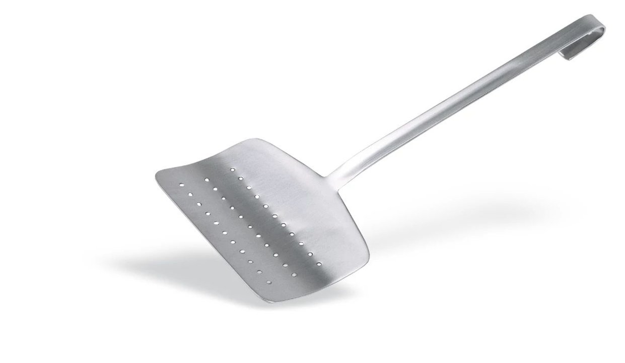 Pala de pescado monobloc de acero inoxidable de 42 centímetros