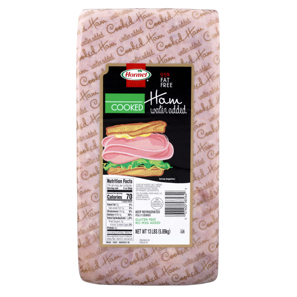 HORMEL(r) Cooked Ham, Water Added, 1/13 lb . C1N1 - Front No Plunge In Package (Hi Res)