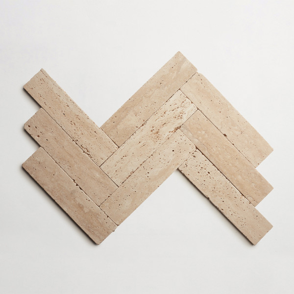 clé lapidary: pantry pavers | blade | tumbled | beige travertine 