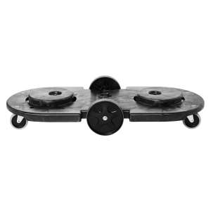 Rubbermaid Commercial, BRUTE, Tandem, Black, Receptacle Dolly