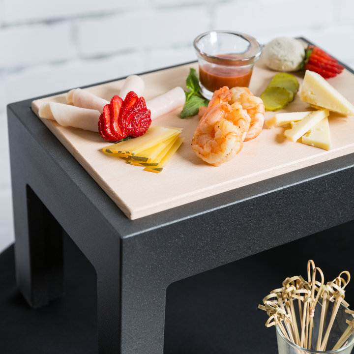 Cubic Display Cutting Board Tables