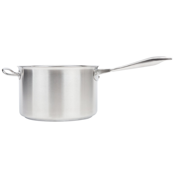 7-quart Intrigue® stainless steel saucepan with helper handle