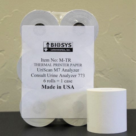 Diagnostic Recording Paper For use with Uriscan Optima Touch-Screen Urine Analyzer