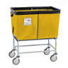 R&B Wire, Fully Sewn Elevated Vinyl Basket Truck, 6 Bushel, Yellow