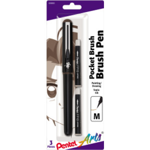 Pocket Brush Pen with 2 Sepia Refills