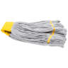 Unger, SmartColor, Microfiber Looped-End Wet Mop Head with 6" Headband, 20 oz, Yellow