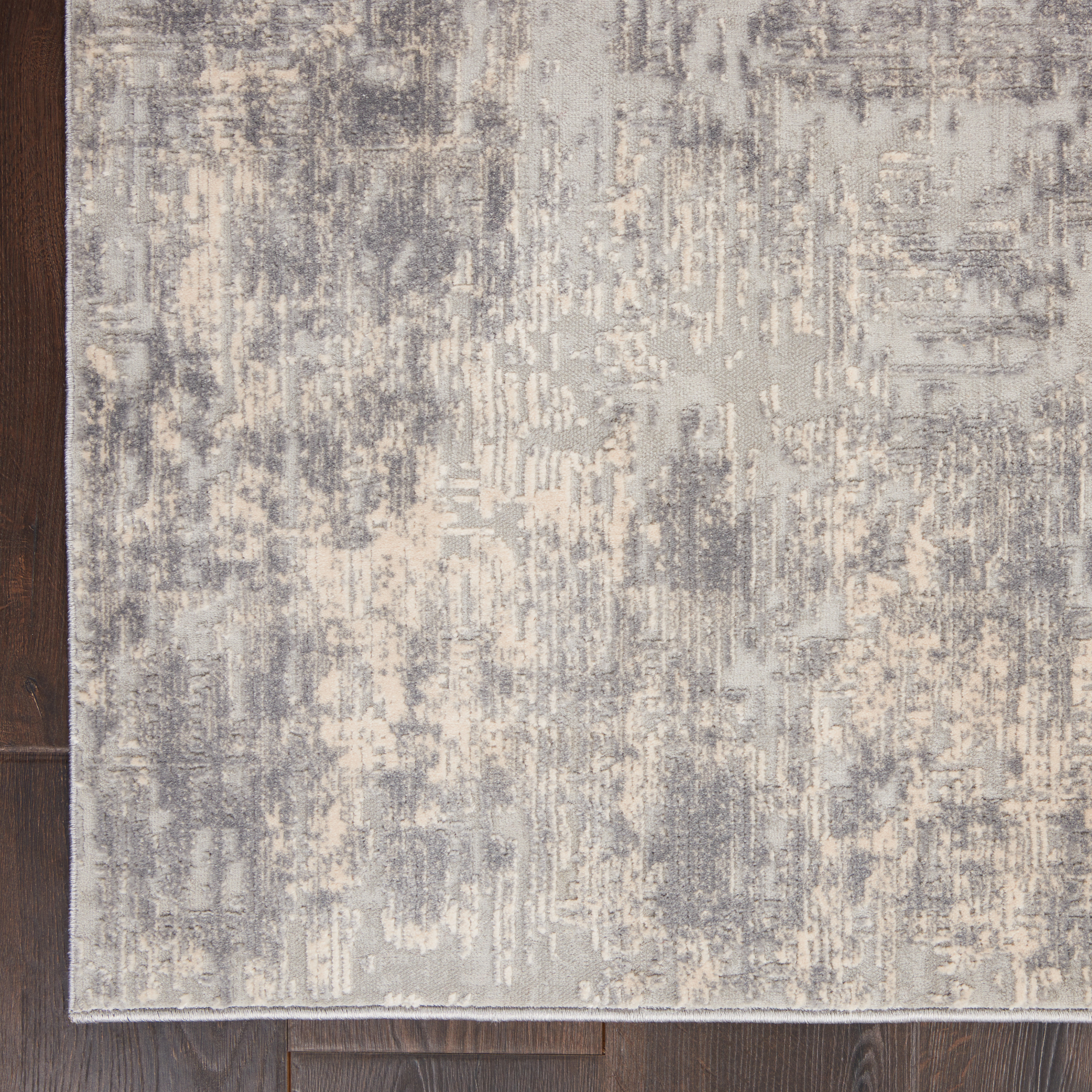 Nourison Rustic Textures 7'10" x 10'6" Ivory/Silver Modern Indoor Rug