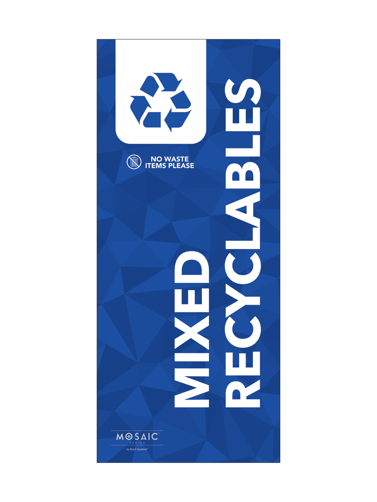 MOSAIC (1) – Body Sign – Mixed Recyclables – Blue