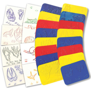 Animal Track Rubbing Plates, Pack of 16
