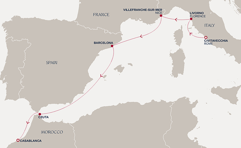 Itinerary map