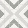Studio Light Gray Mix 10×10 Cubic Pattern Mosaic Matte