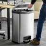 Rubbermaid Commercial, Impressions™, 13 gal, Metal, Black, Rectangle, Receptacle