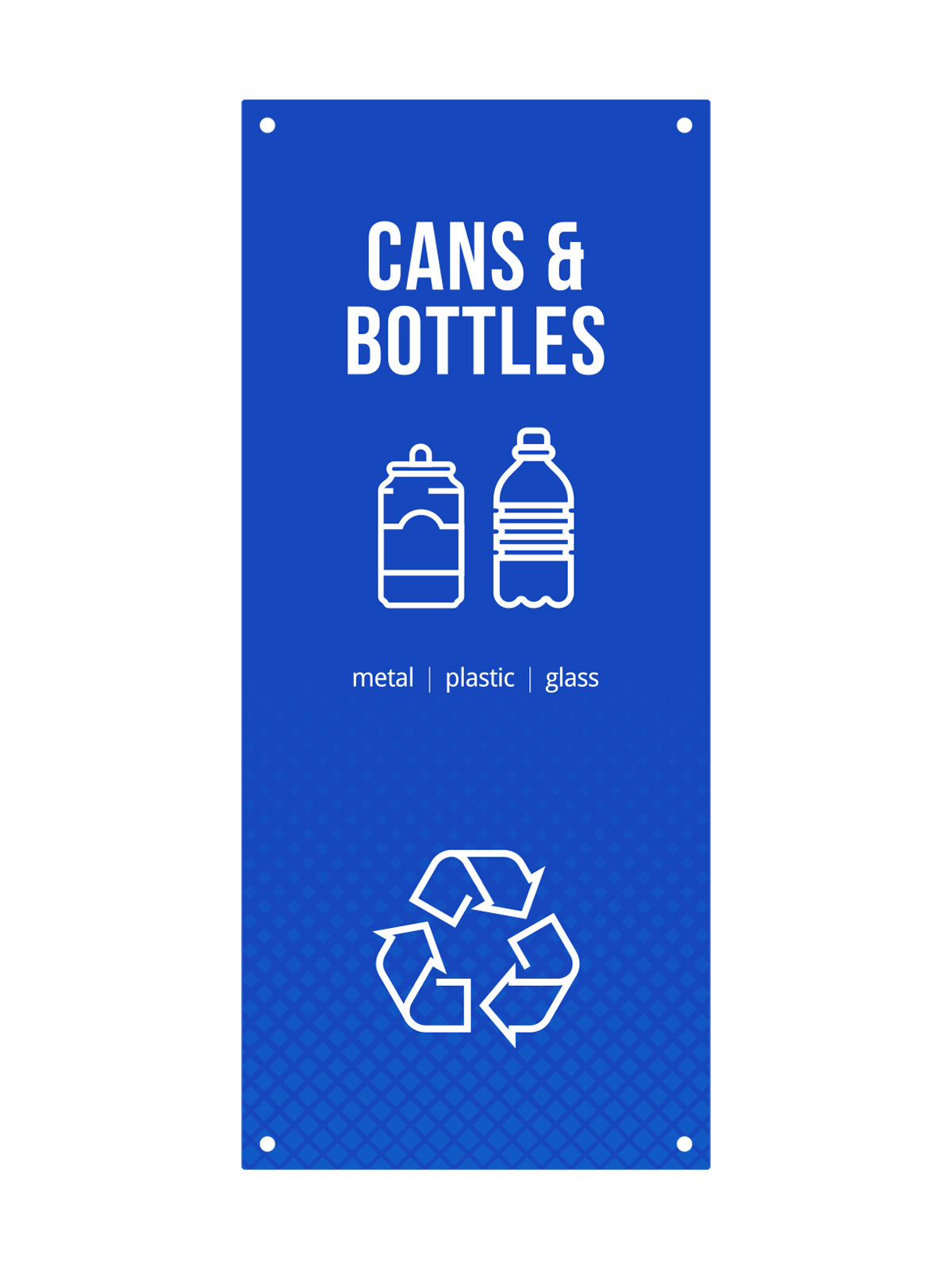 FUSION – Sign – Door – Cans & Bottles – Blue