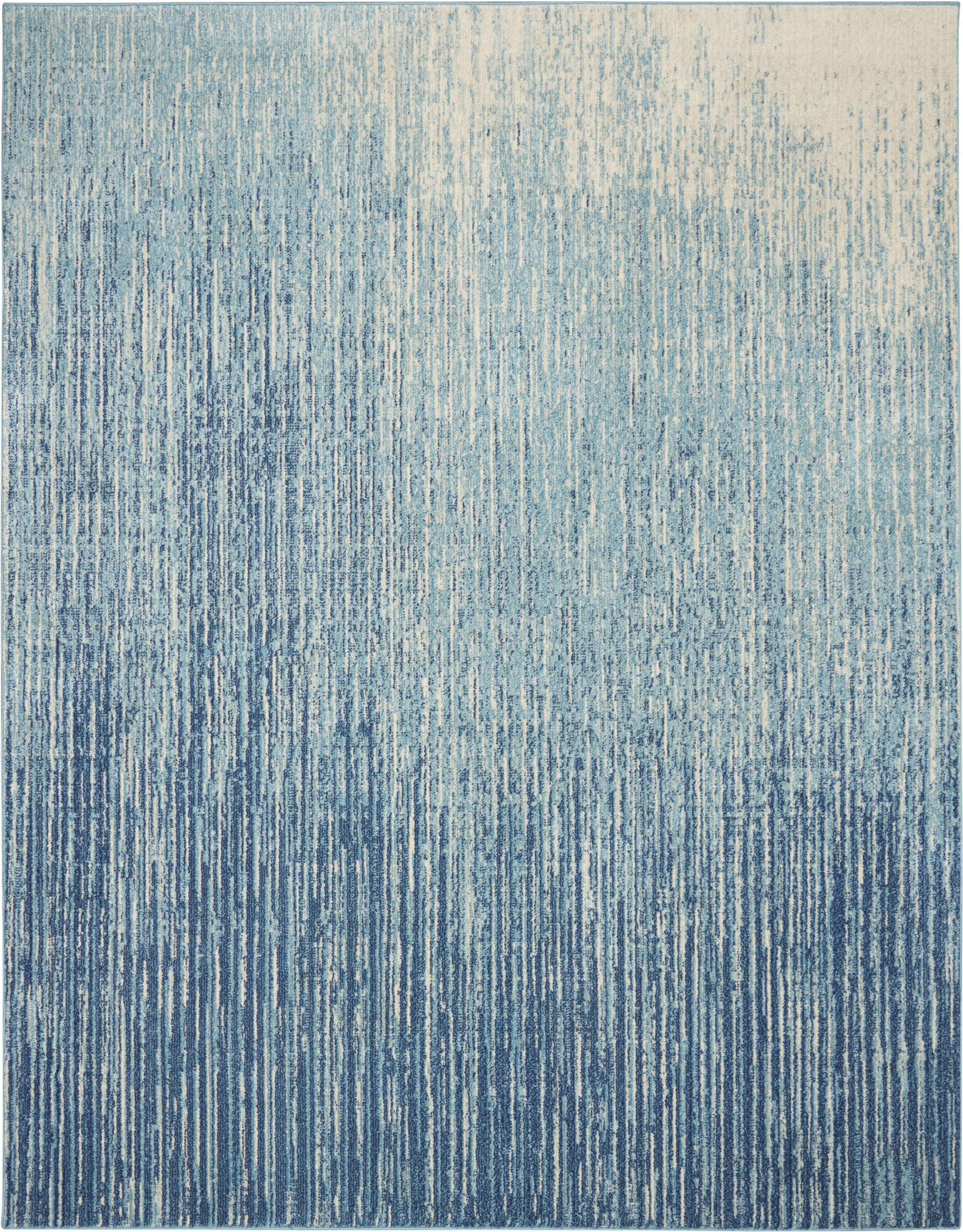 Nourison Passion 9' x 12' Navy Light Blue Modern Indoor Rug