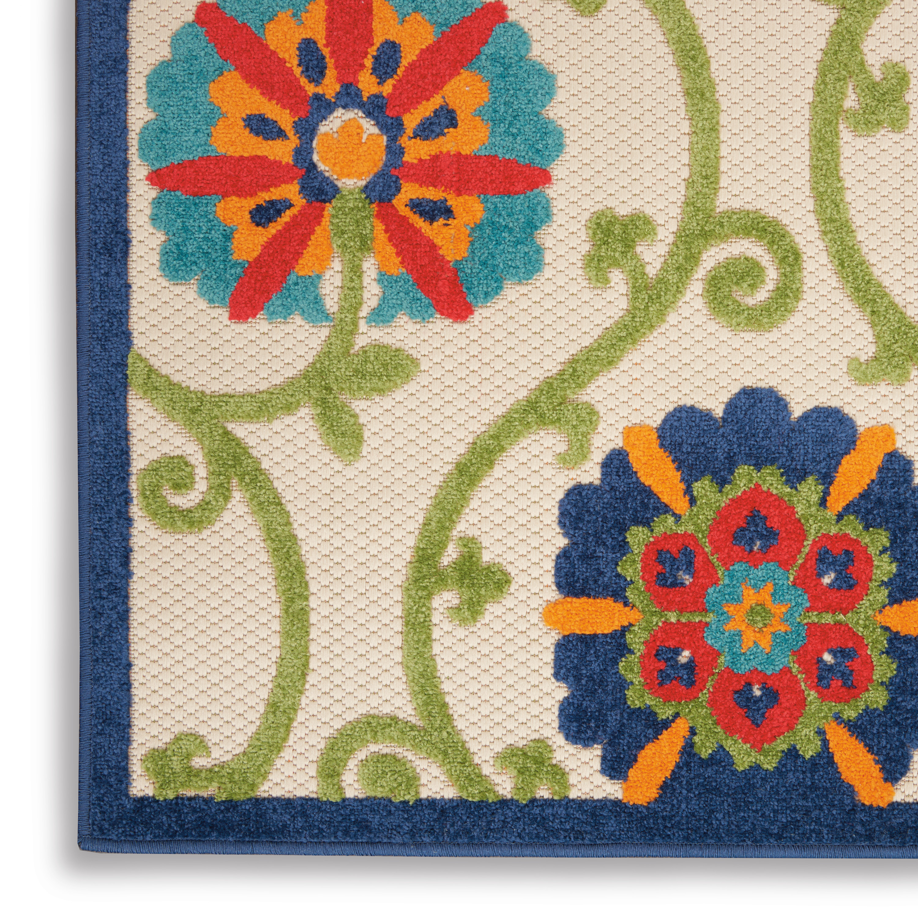 Nourison Aloha 6' x 9' Blue Multicolor Contemporary Rug