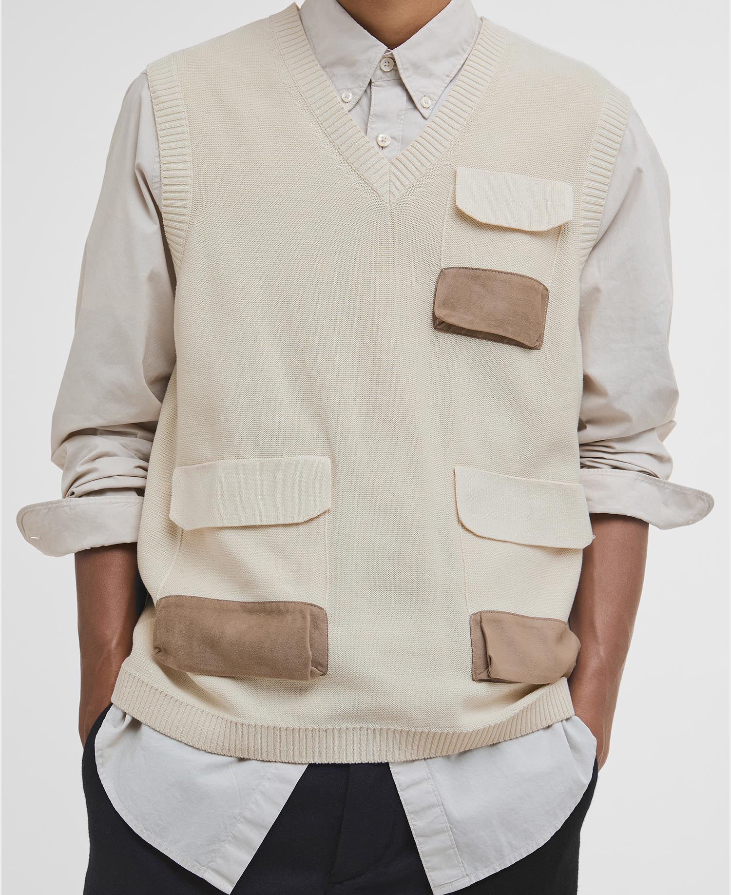 Gilet in maglia multitasca Barbour x TO KI TO image number 4