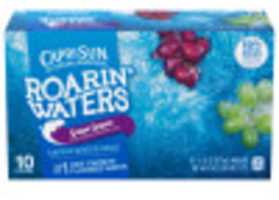 Capri Sun Roarin' Waters Grape Geyser Naturally Flavored Water Beverage, 10 ct Box, 6 fl oz Drink Pouches