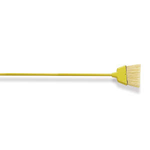 Malish, Large Angle Broom, 12in, Plastic, Yellow