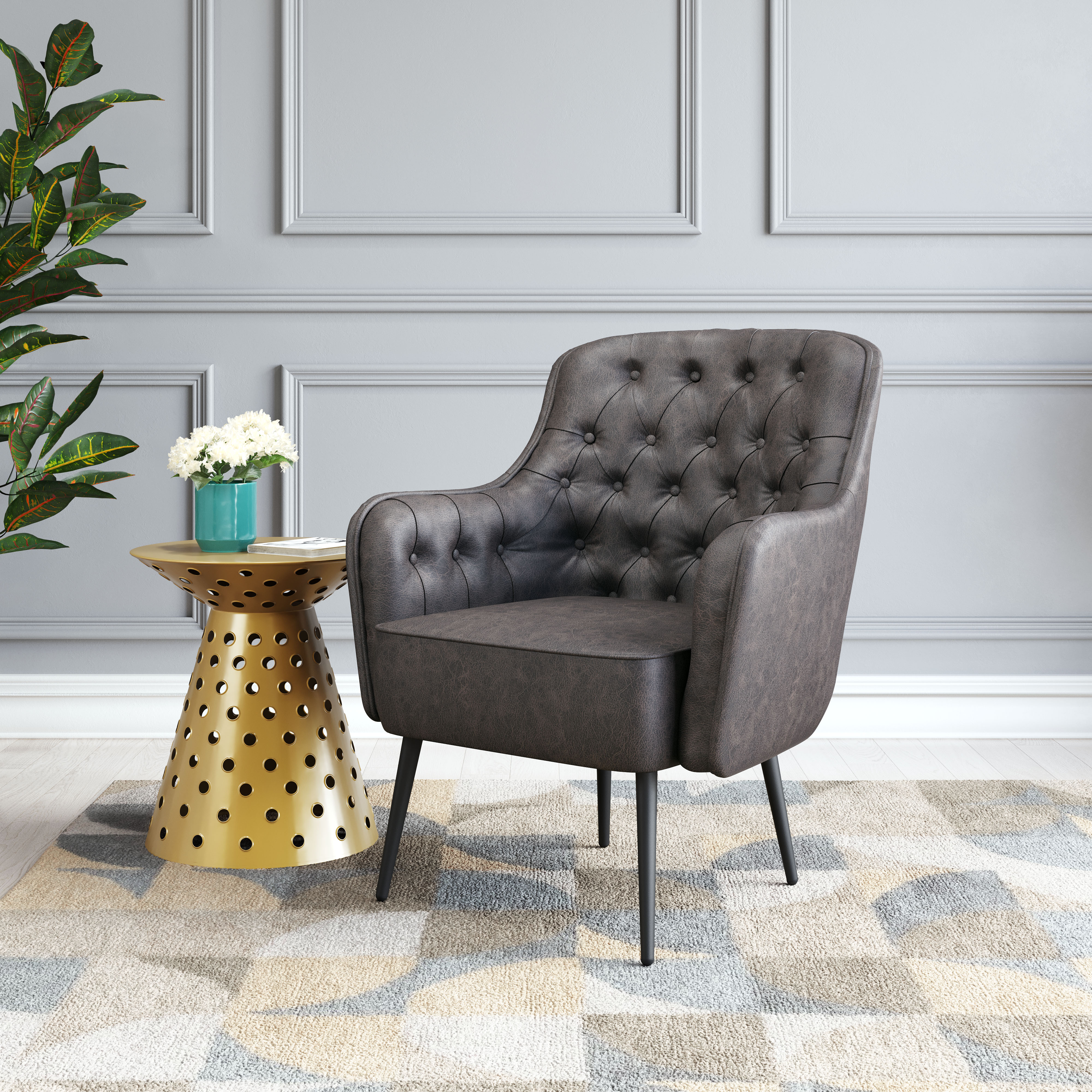 Tasmania Accent Chair Vintage Black product image