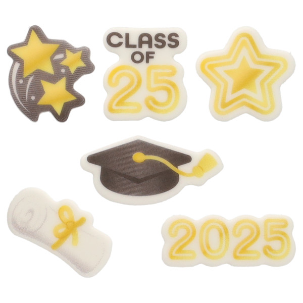 2025 Graduation Assortment Disks SugarStyle® Edible Decorations