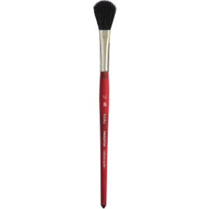 Velvetouch Oval Mop Brush, Synthetic Bristles, Short Handle Mixed Media Paintbrush, Scarlet, Size 1/2 inch, 1 Count