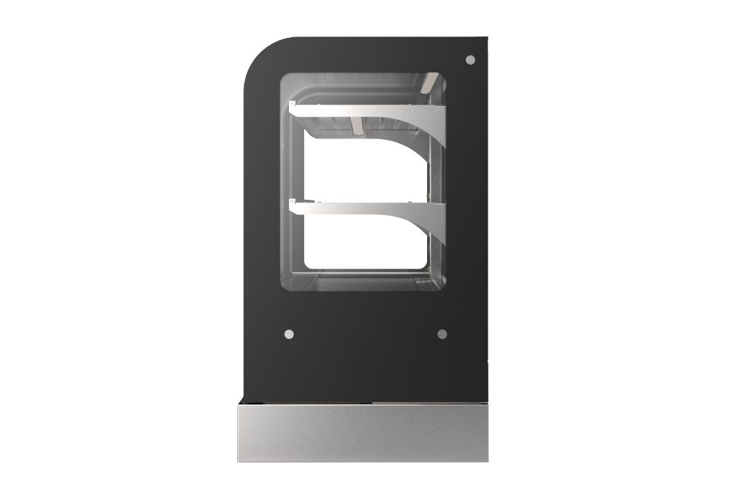 48-inch-wide 120-volt cubed-front countertop heated deli display case with rear access
